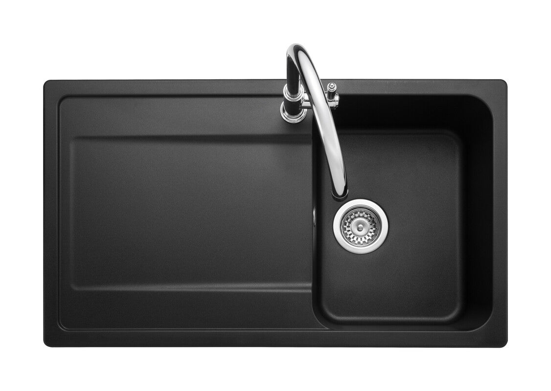 Rangemaster Loa Igneous Granite Kitchen Sink 860 x 500 mm 1 Bowl Charcoal