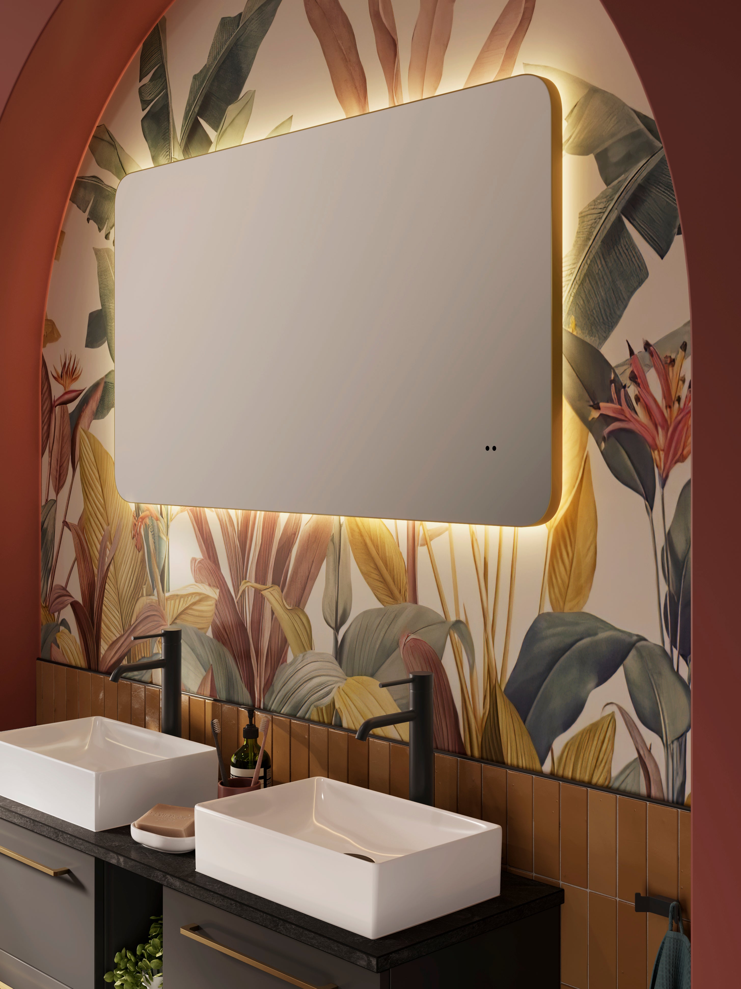 HiB Arcane Curve 120 Mirror Brushed Brass