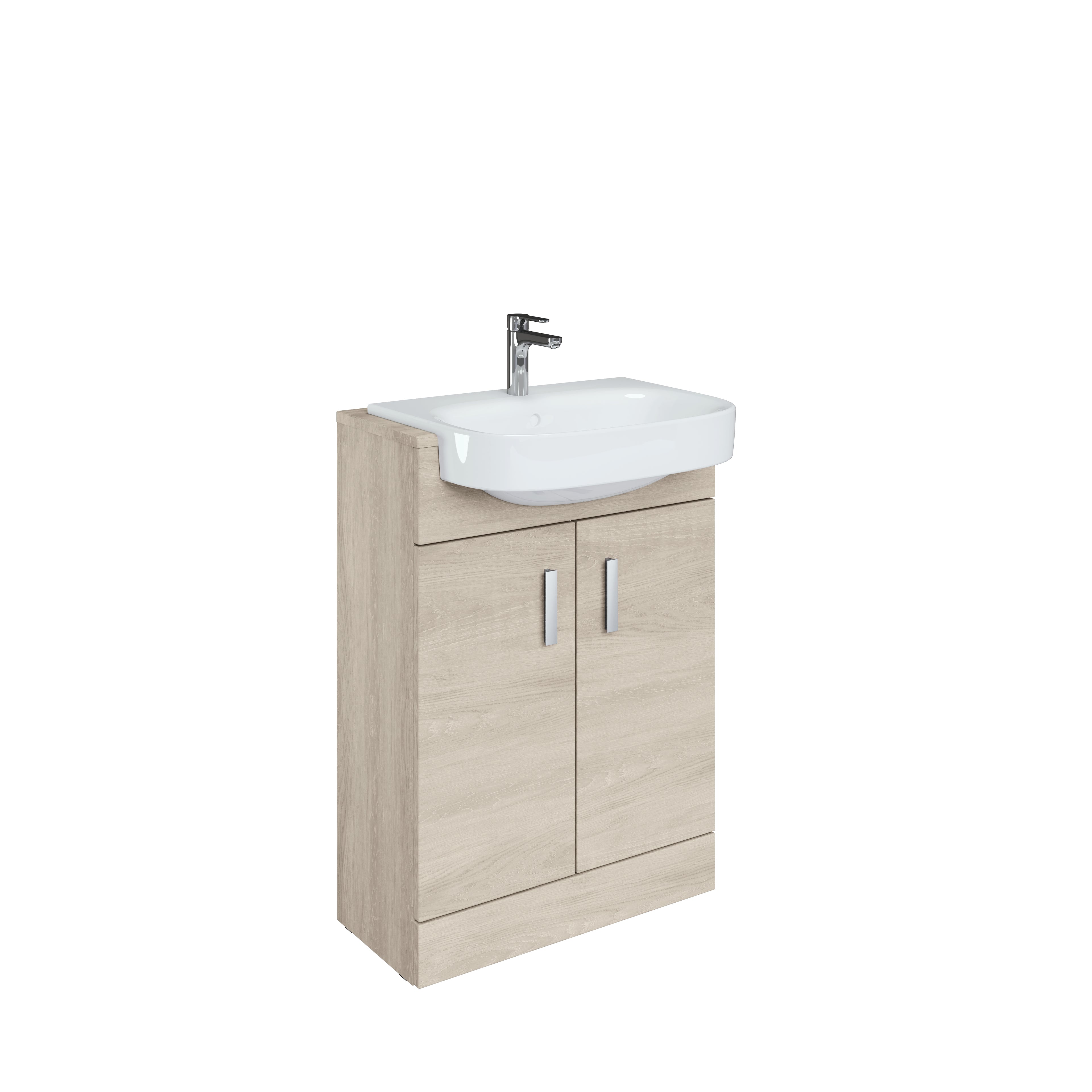 Roca Victoria Maxi Back-to-wall Washbasin Unit for Debba 600mm - Rural Oak