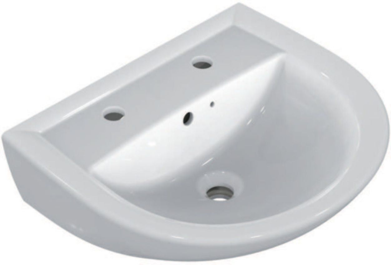Armitage Shanks Sandringham 21 55cm 2 taphole washbasin without overflow and chainstay hole