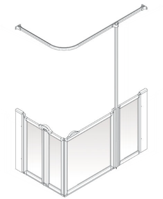 AKW Option B 900 High Screen Set 1420 x 700 Rh