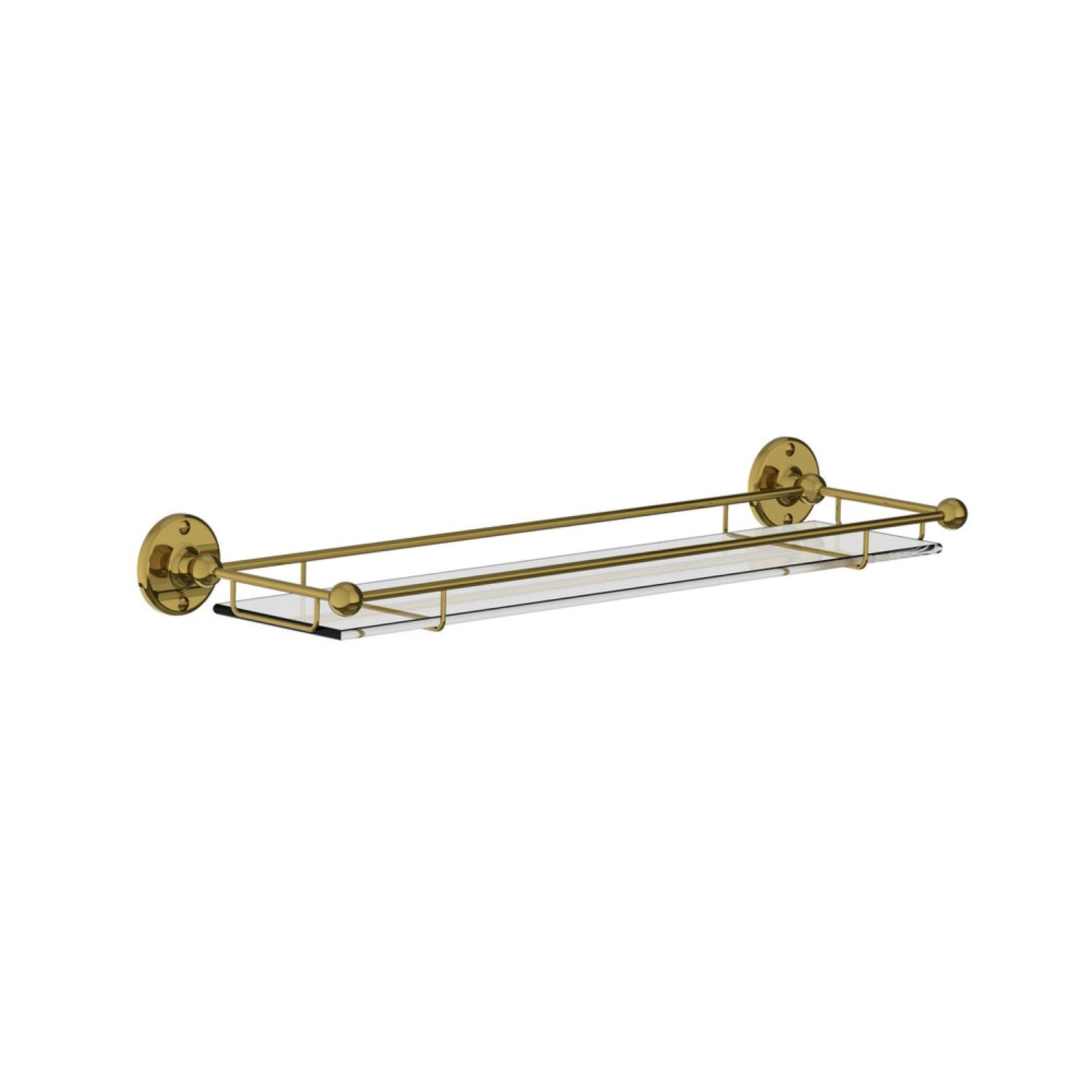 Burlington Glass Shelf with Gold Rail A18 GOLD