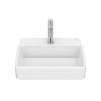 Roca Tura Compact wall-hung basin - 1 taphole 450(W) x 360(D) x 155(H)mm White