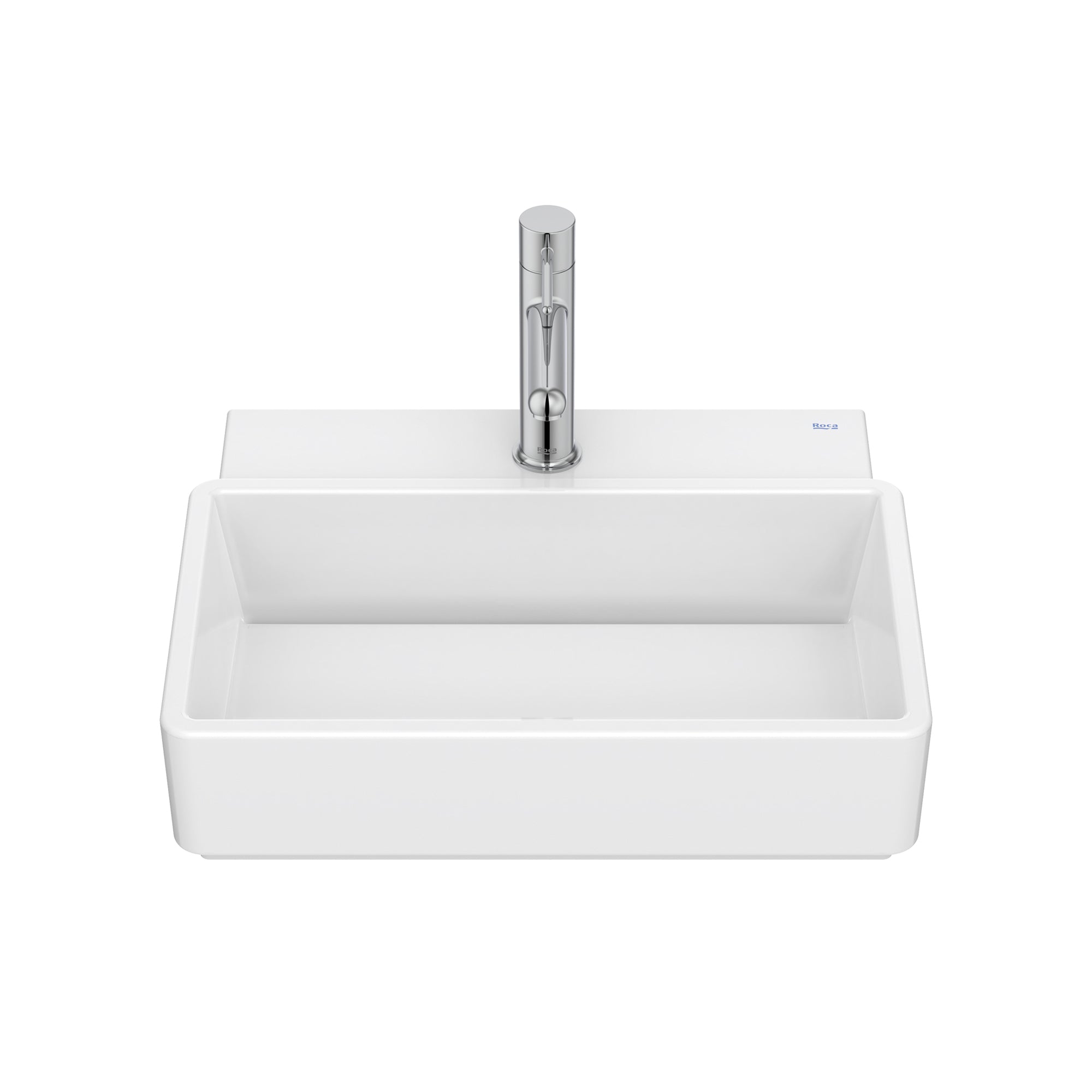 Roca Tura Compact wall-hung basin - 1 taphole 450(W) x 360(D) x 155(H)mm White