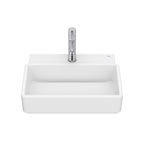 Roca Tura Compact wall-hung basin - 1 taphole 450(W) x 360(D) x 155(H)mm Matt White