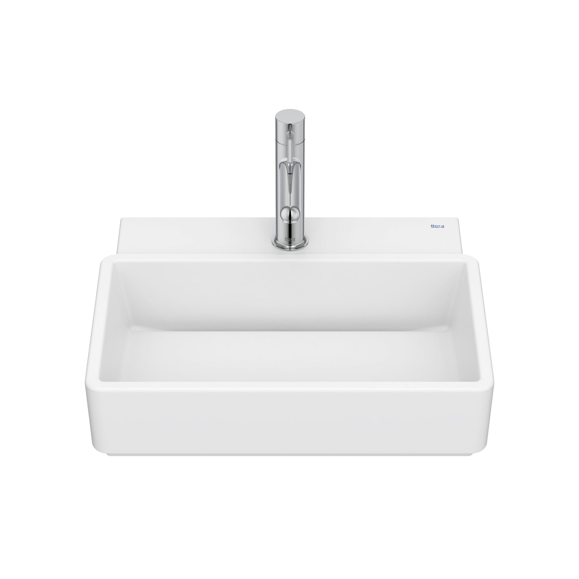 Roca Tura Compact wall-hung basin - 1 taphole 450(W) x 360(D) x 155(H)mm Matt White