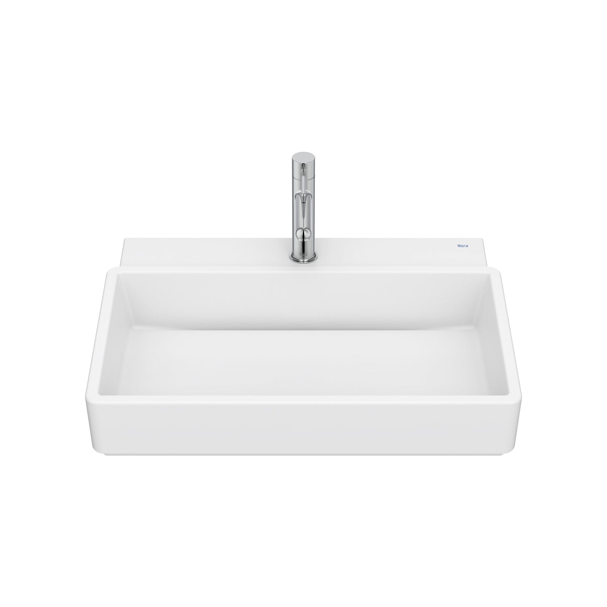 Roca Tura Wall-hung basin - 1 taphole 600(W) x 430(D) x 155(H)mm Matt White
