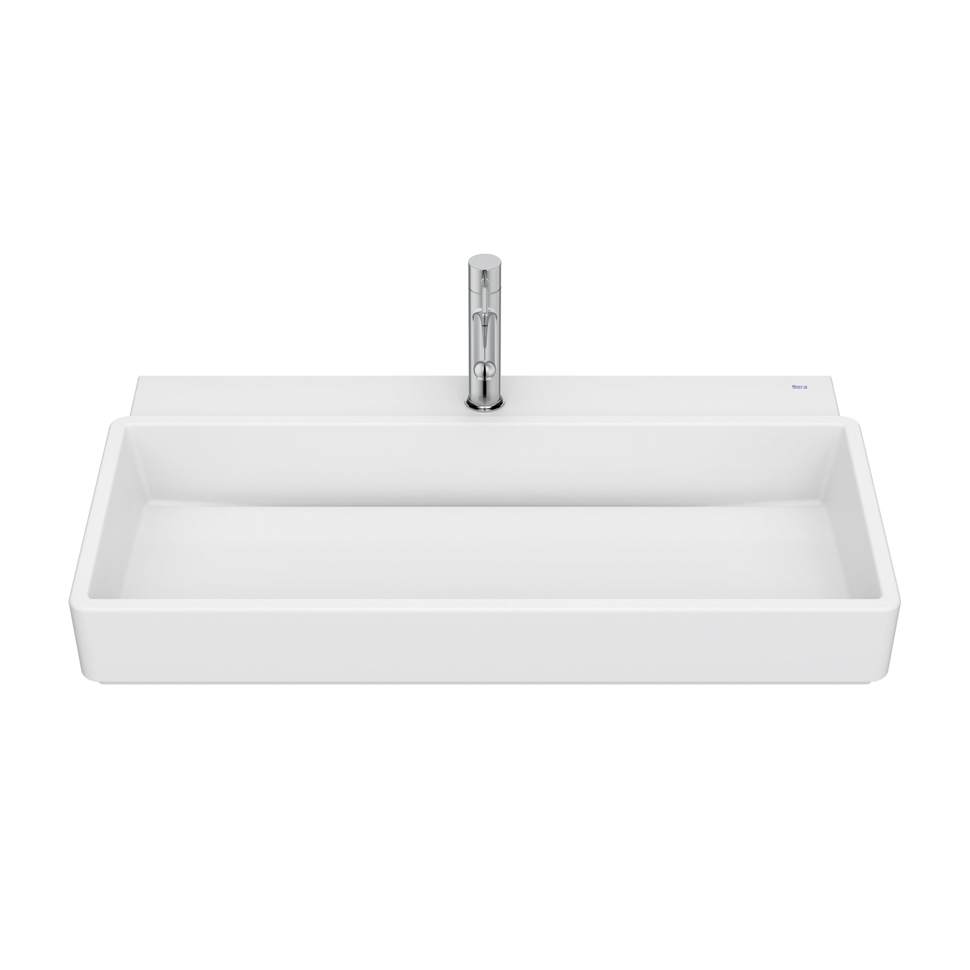 Roca Tura Wall-hung basin - 1 taphole 550(W) x 430(D) x 150(H)mm Matt White
