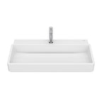 Roca Tura Wall-hung basin - 1 taphole 800(W) x 430(D) x 155(H)mm Matt White