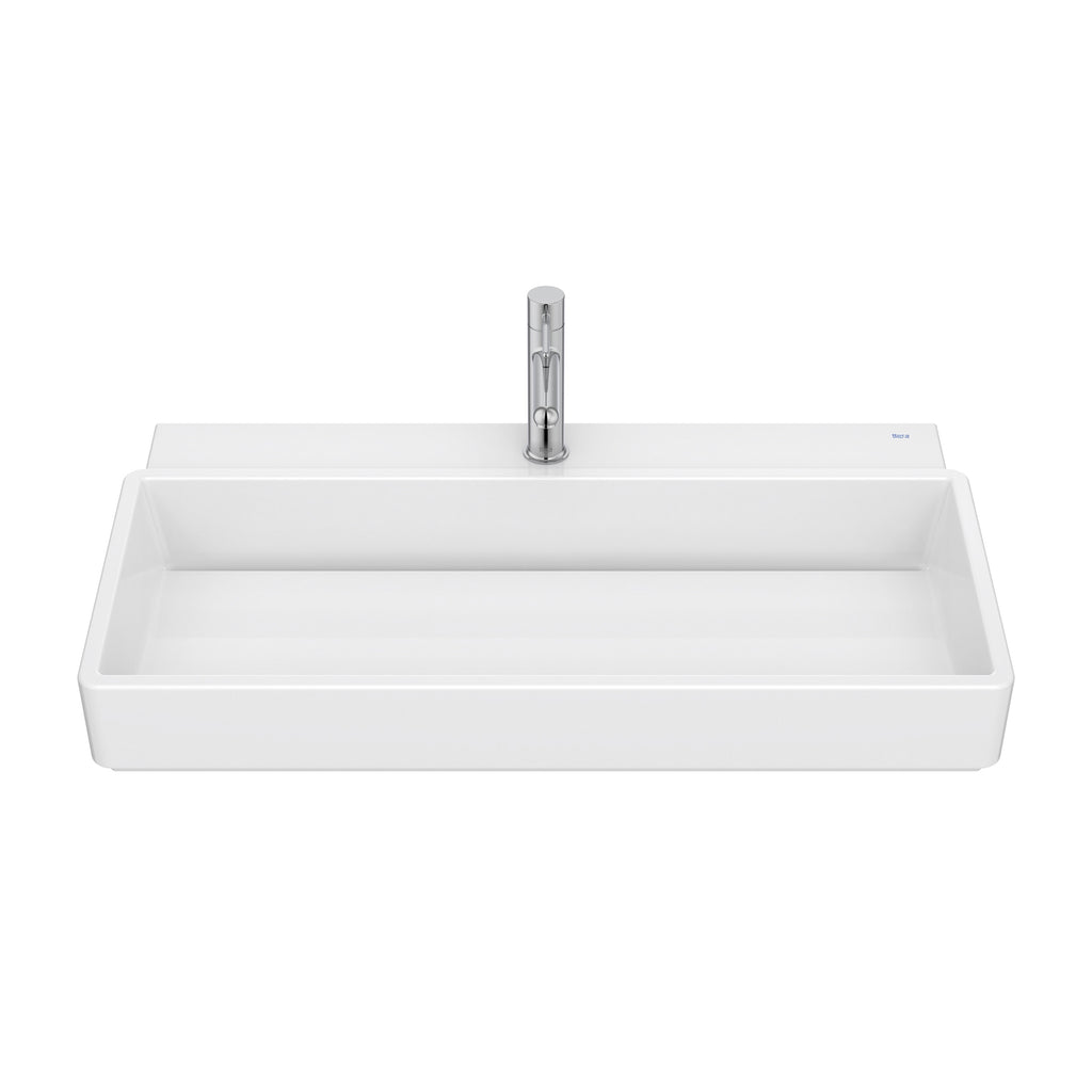 Roca Tura Wall-hung basin - 1 taphole 800(W) x 430(D) x 155(H)mm White - Supraglaze