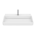 Roca Tura Wall-hung basin - 1 taphole 800(W) x 430(D) x 155(H)mm White - Supraglaze