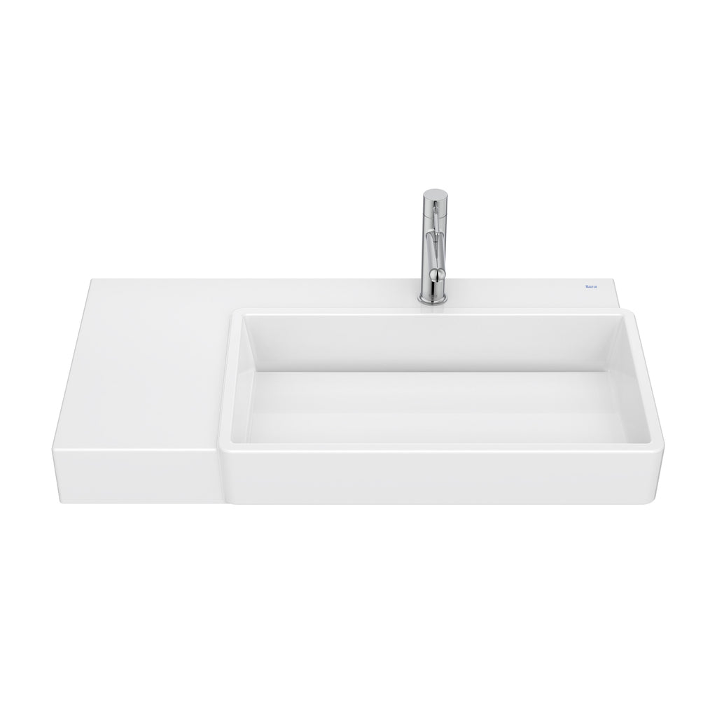 Roca Tura Wall-hung basin - 1 taphole 800(W) x 430(D) x 155(H)mm Right Hand White