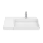 Roca Tura Wall-hung basin - 1 taphole Right Hand 800(W) x 430(D) x 155(H)mm Matt White
