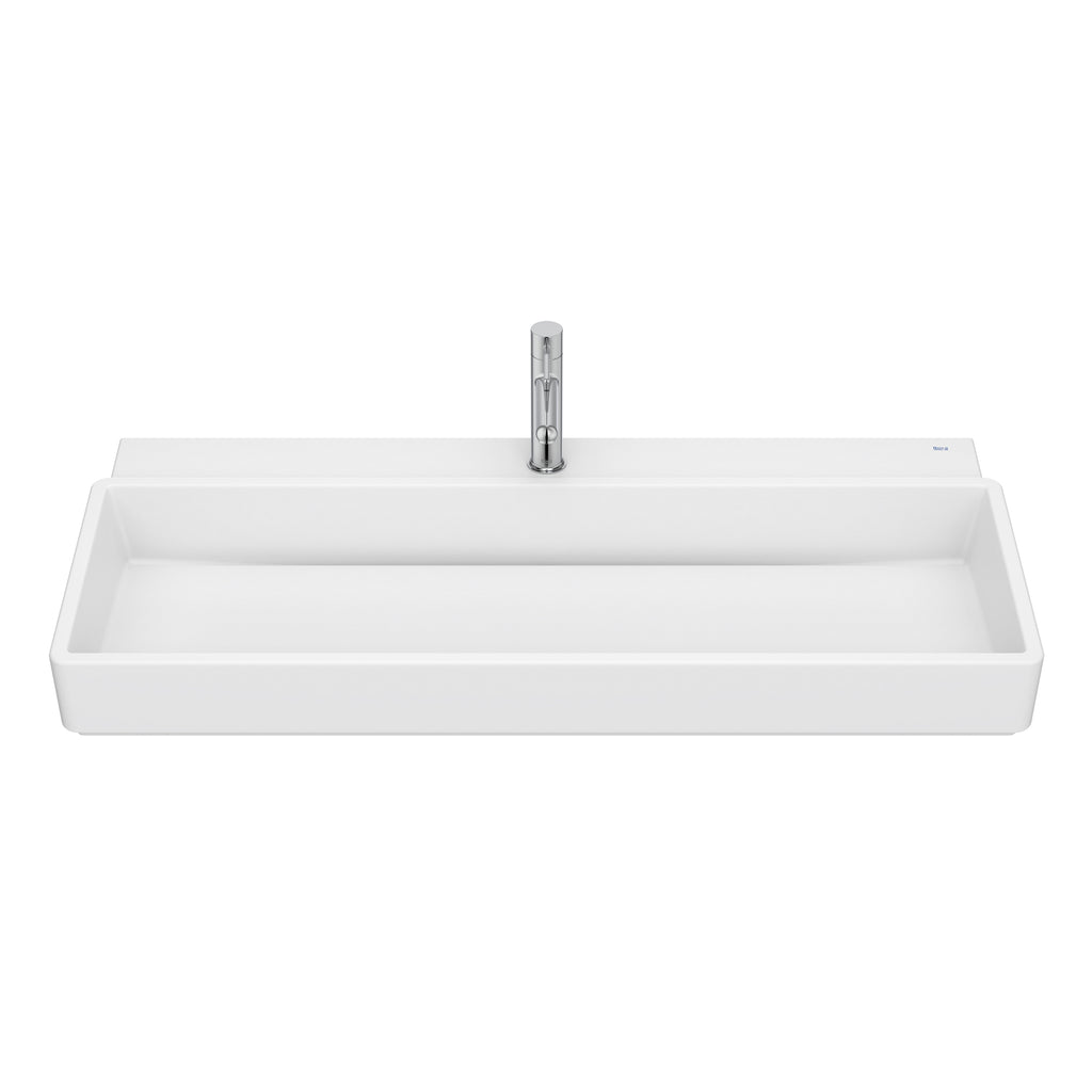 Roca Tura Wall-hung basin - 1 taphole 1000(W) x 430(D) x 155(H)mm Matt White