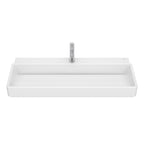 Roca Tura Wall-hung basin - 1 taphole 1000(W) x 430(D) x 155(H)mm White - Supraglaze