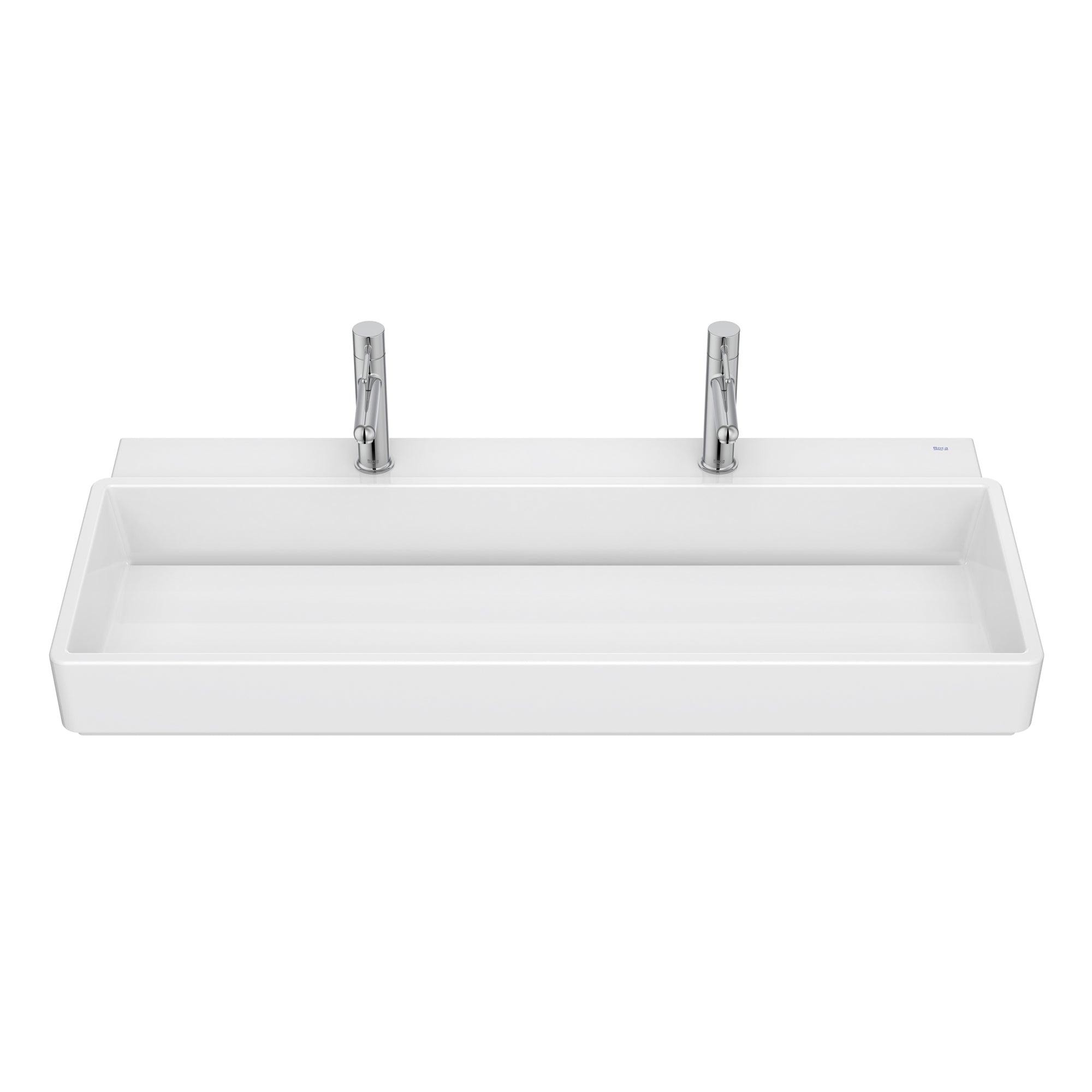 Roca Tura Wall-hung basin - 2 tapholes 1000(W) x 430(D) x 155(H)mm White
