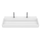 Roca Tura Wall-hung basin - 2 tapholes 1000(W) x 430(D) x 155(H)mm Matt White