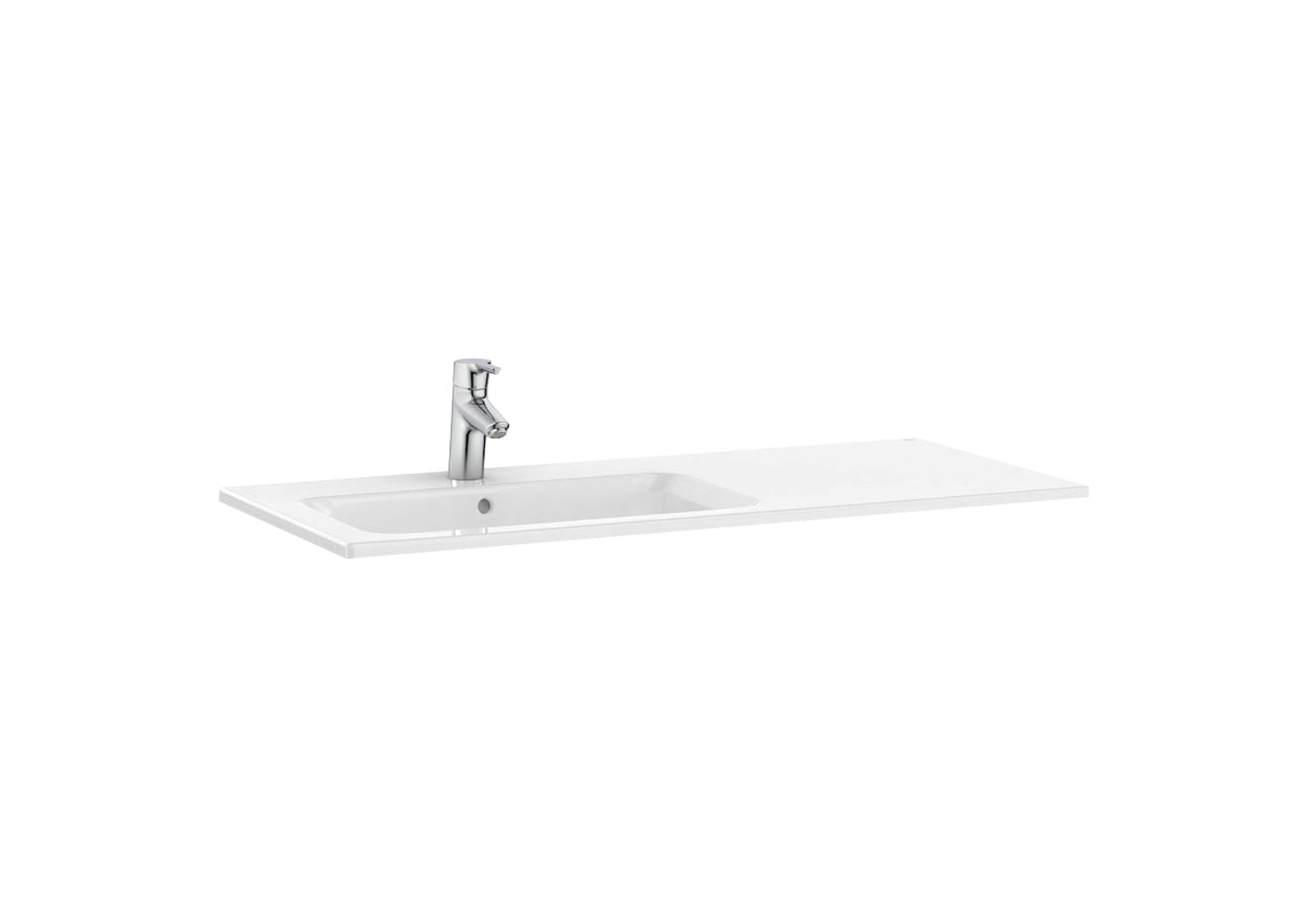 Roca The Gap Wash Basin 1000mm 1 Tap Hole Asymetric Left Hand WHTE