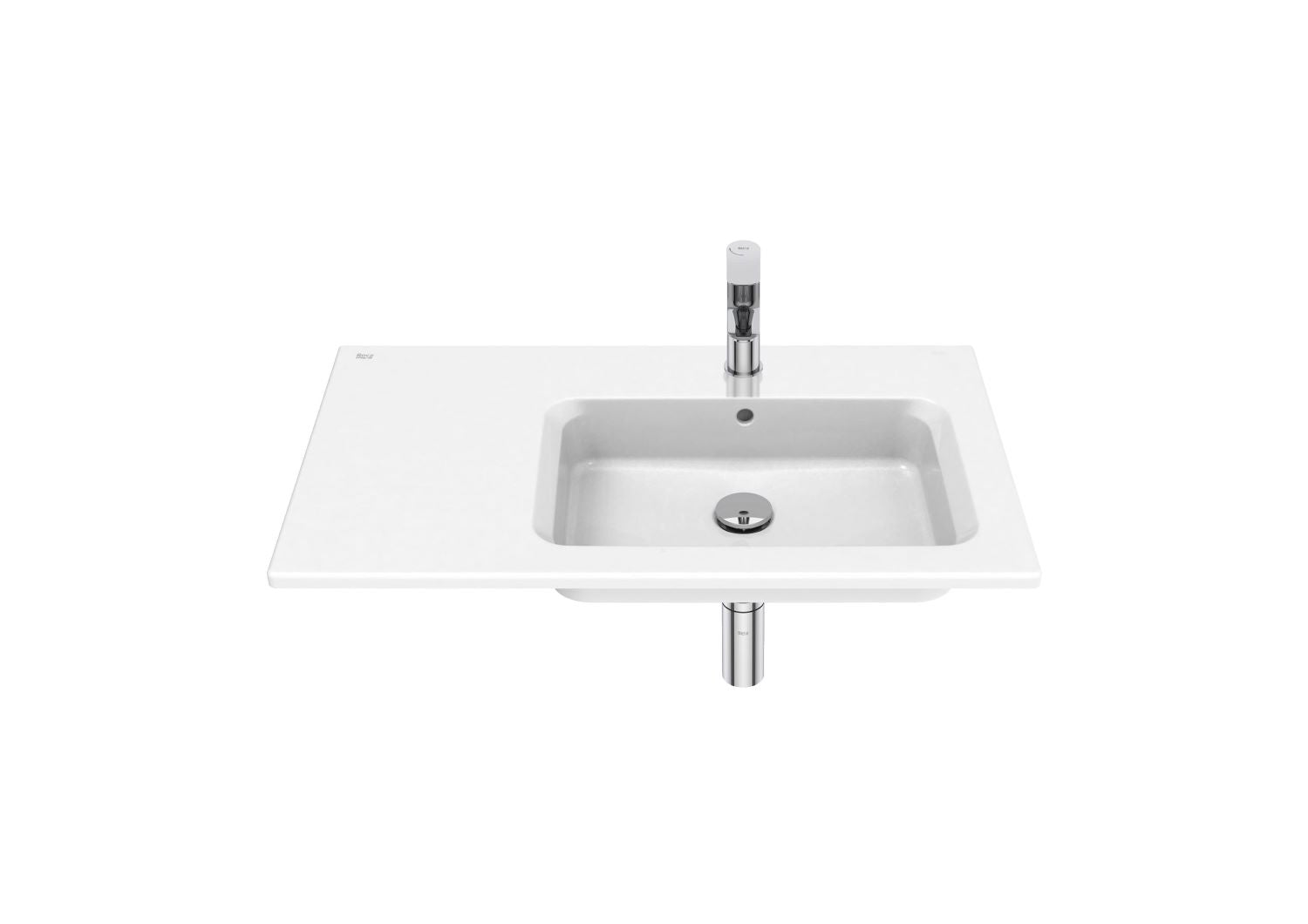 Roca The Gap Wash Basin 800mm 1 Tap Hole Asymmetric Right Hand