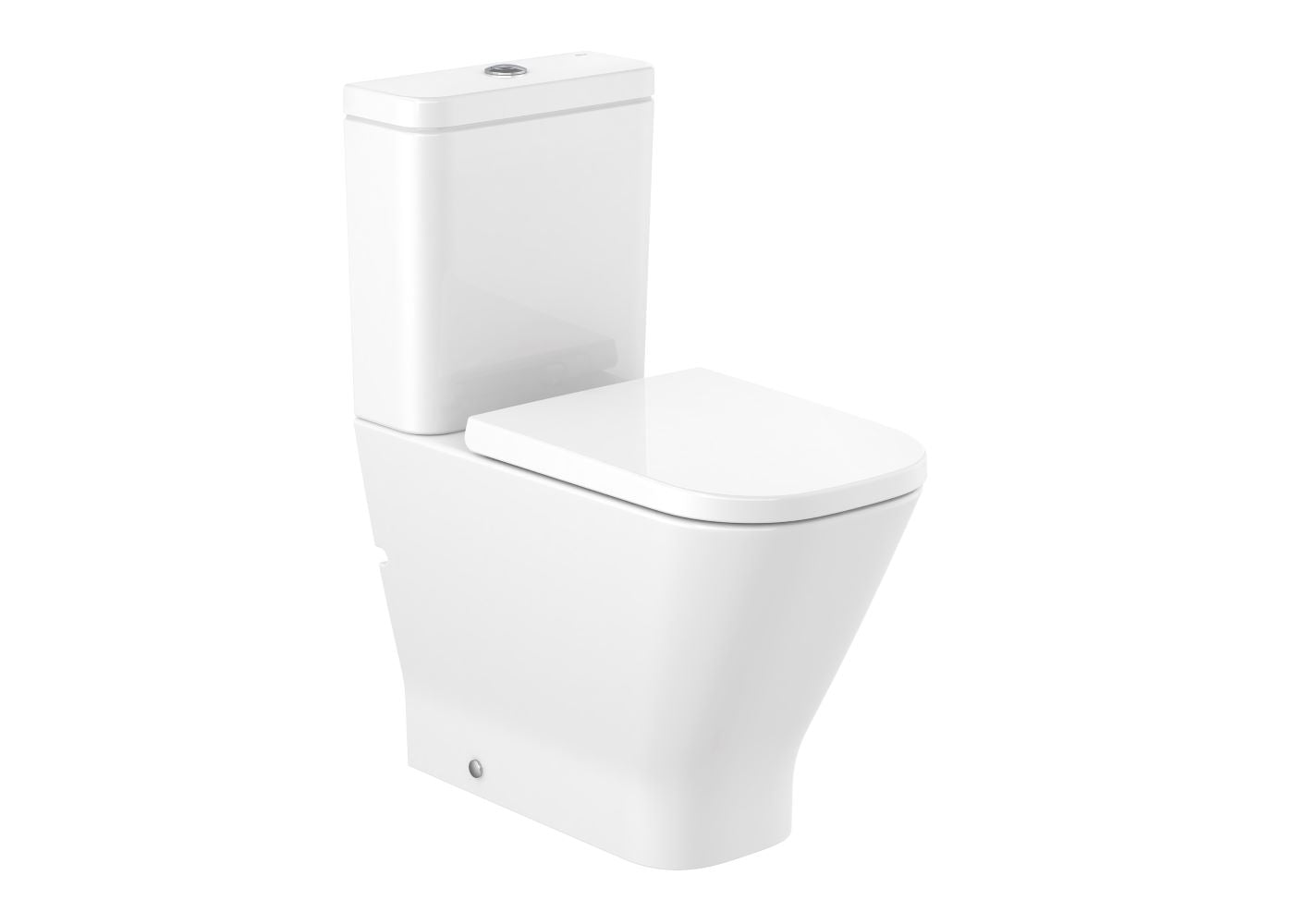Roca The Gap Comfort height back to wall Rimless close-coupled WC toilet pan with dual outlet