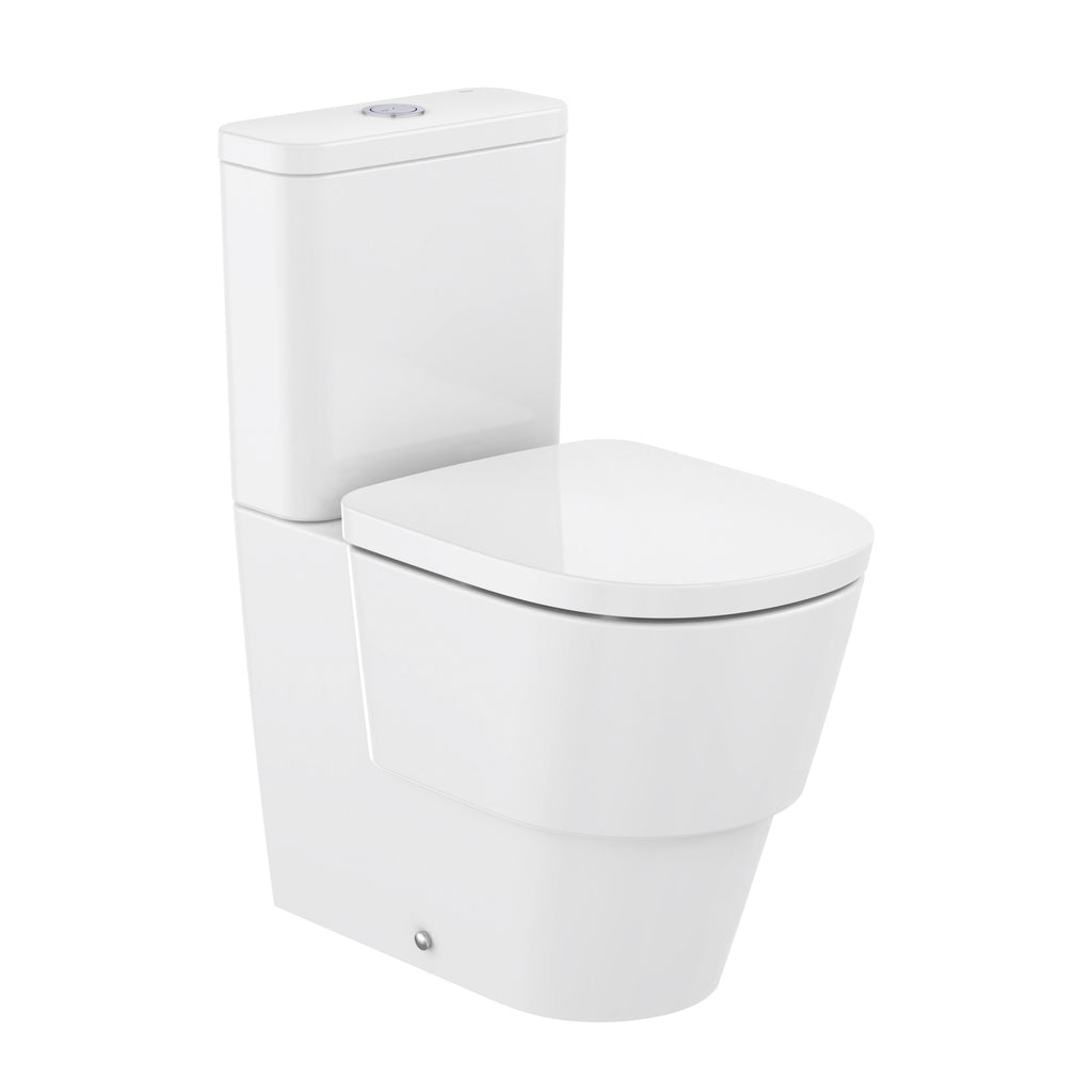Roca Tura Rimless Close-coupled WC pan 625(W) x 360(D) x 420(H)mm White - Supraglaze