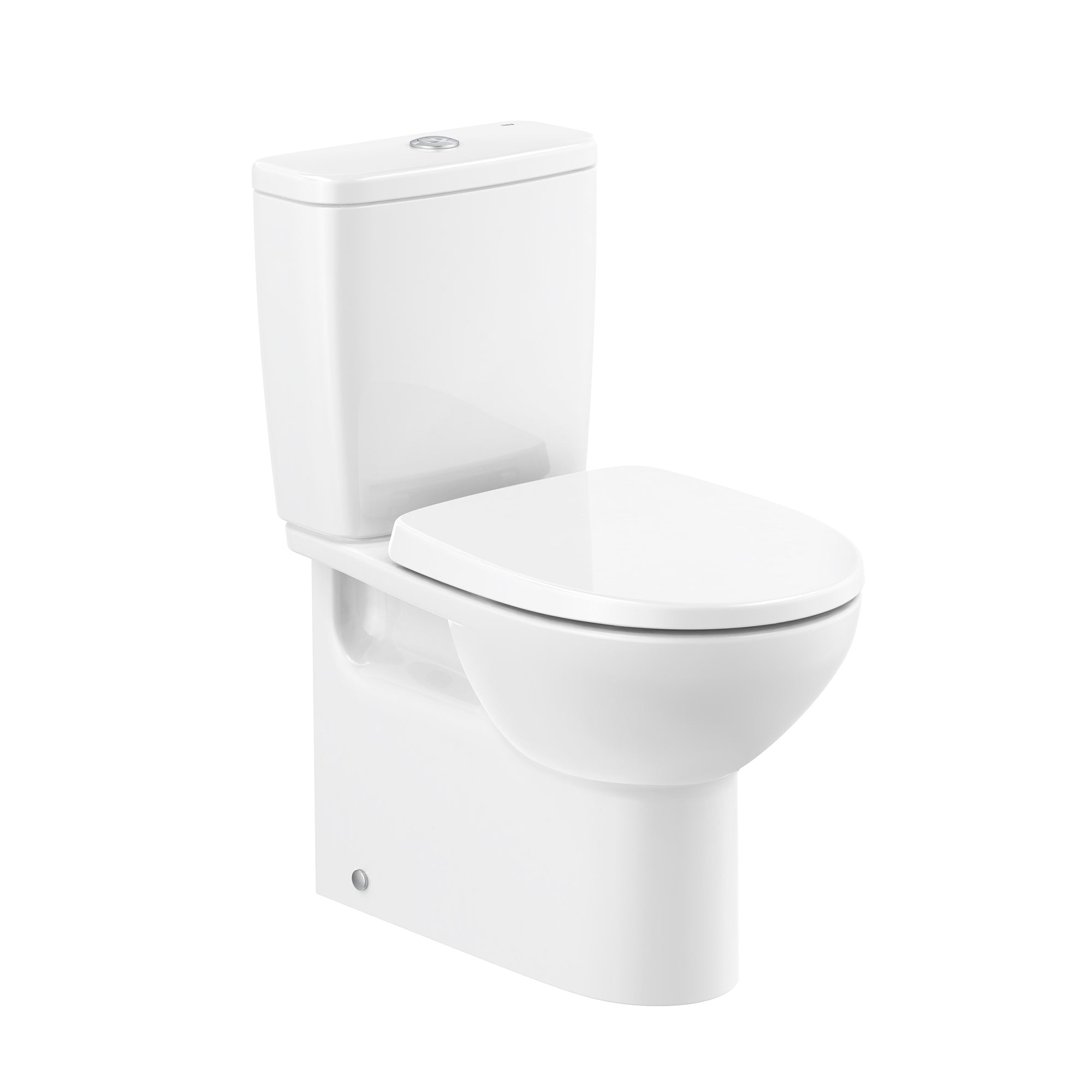 Roca Victoria rimless close-coupled moulded back-to-wall WC pan with floor fixing kit 530(W) x 355(D) x 308(H)mm White