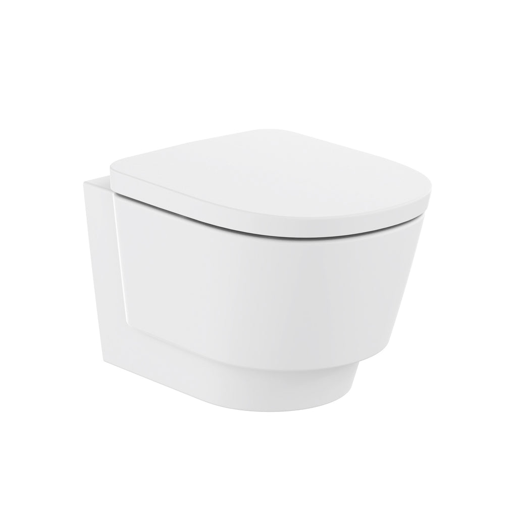 Roca Tura Rimless Wall-hung WC pan 500(W) x 360(D) x 345(H)mm Matt White