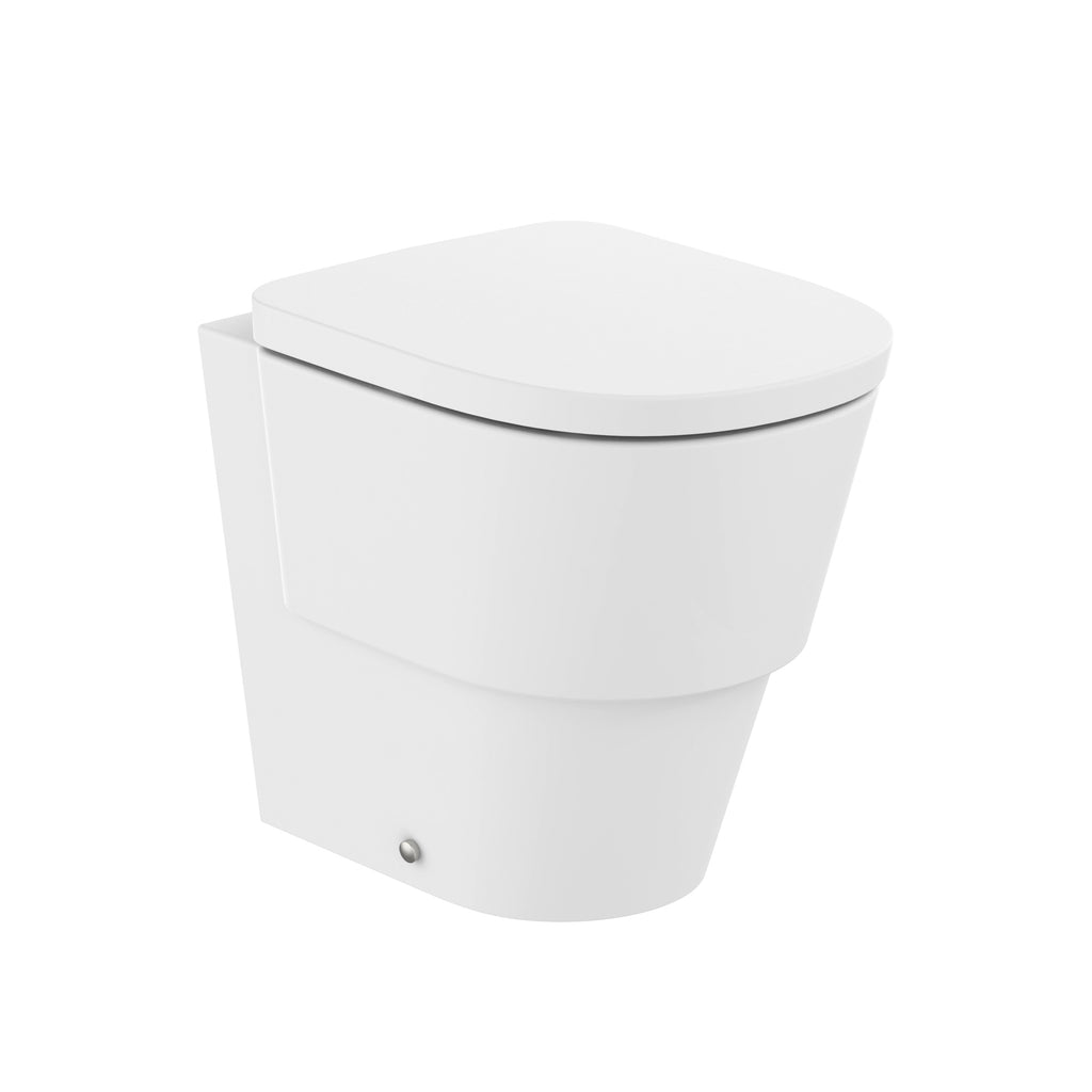 Roca Tura Rimless Back-to-Wall WC pan 500(W) x 360(D) x 420(H)mm Matt White