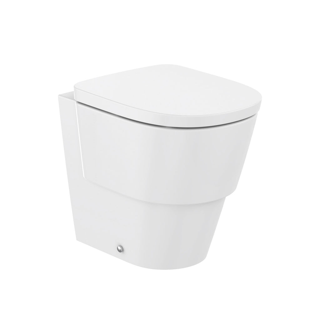 Roca Tura Rimless Back-to-Wall WC pan 500(W) x 360(D) x 420(H)mm White - Supraglaze
