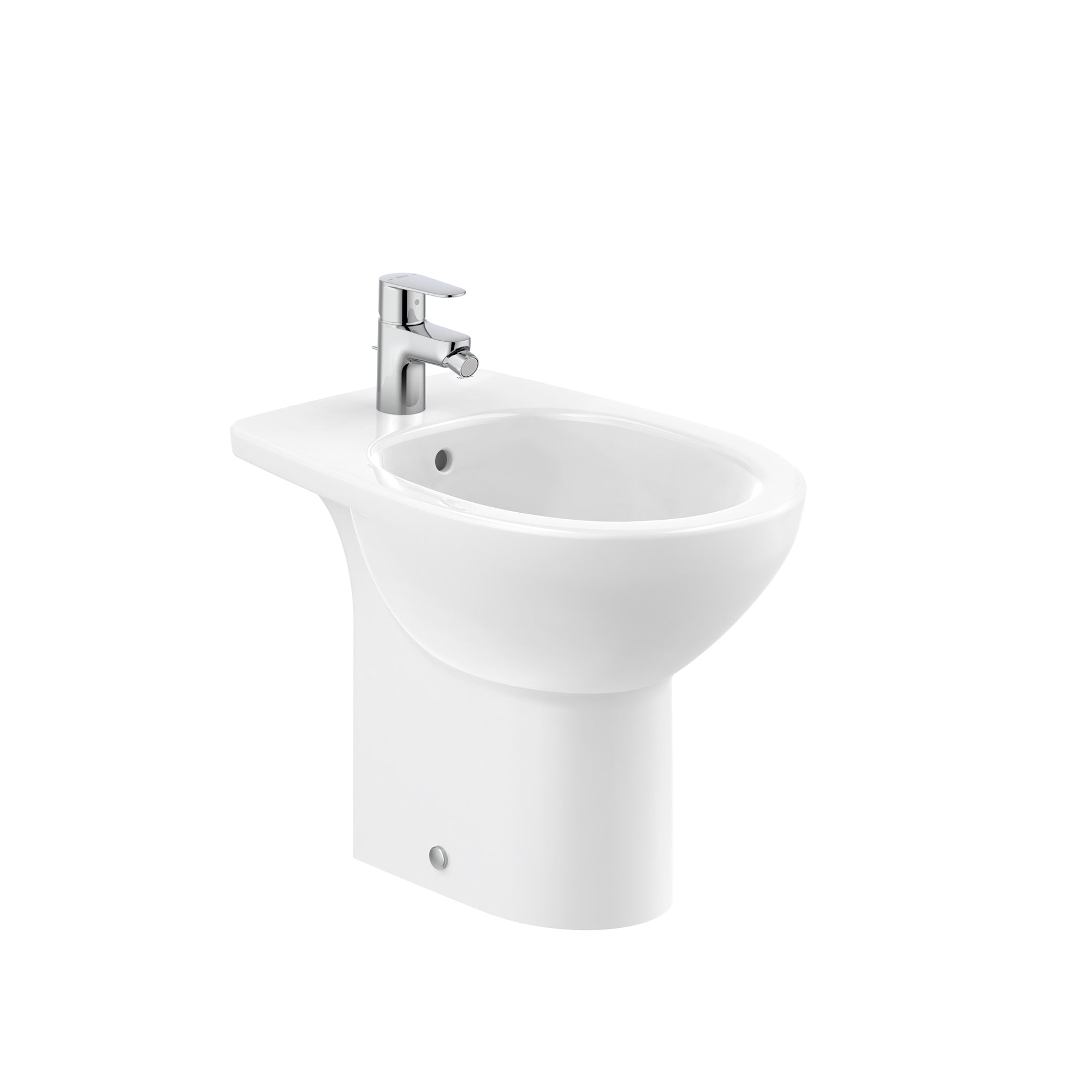 Roca Victoria floorstanding bidet with floor fixing kit and 1 taphole 345(W) x 530(D) x 400(H)mm White