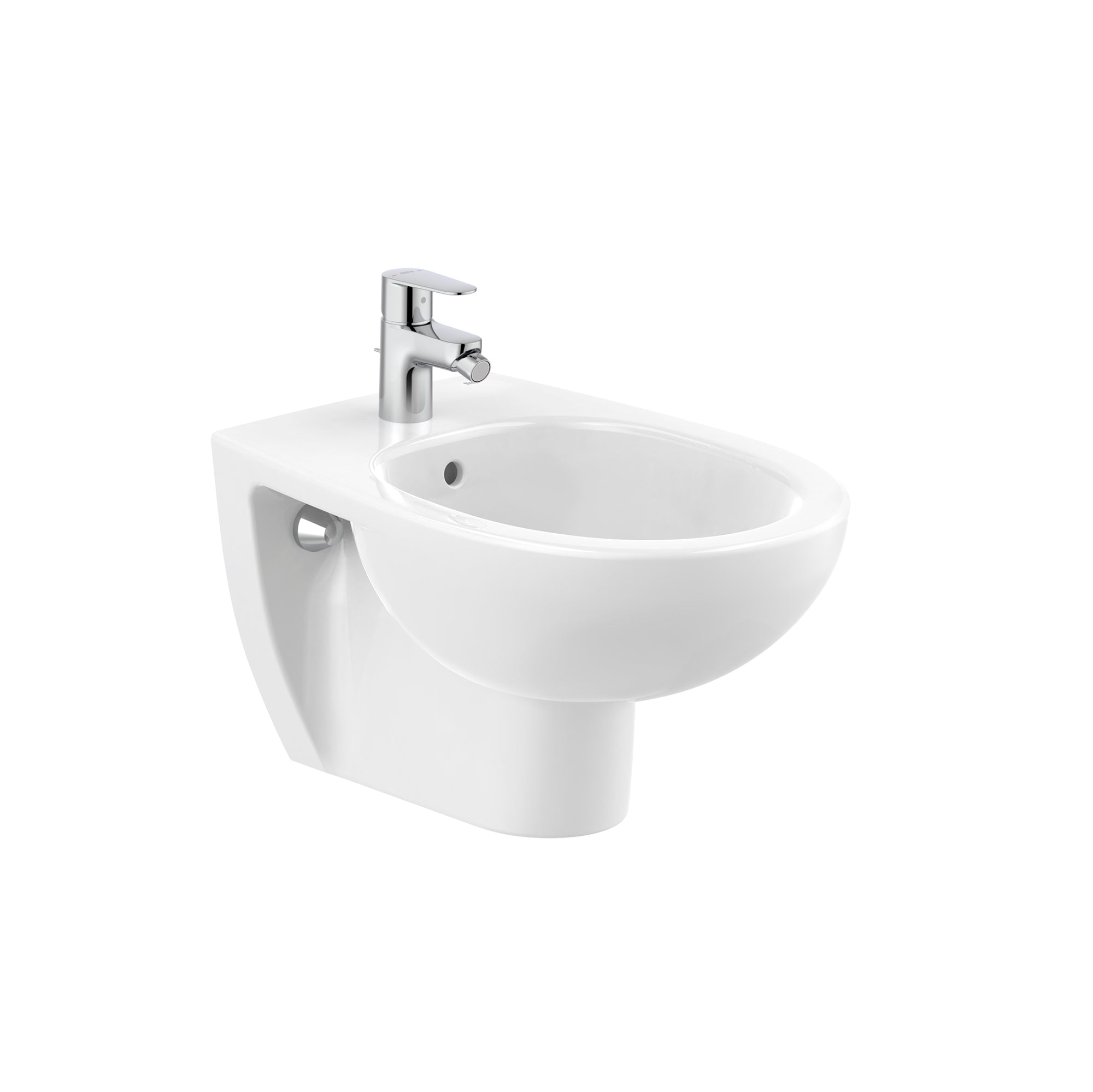 Roca Victoria wall-hung bidet with 1 taphole 355(W) x 530(D) x 308(H)mm White