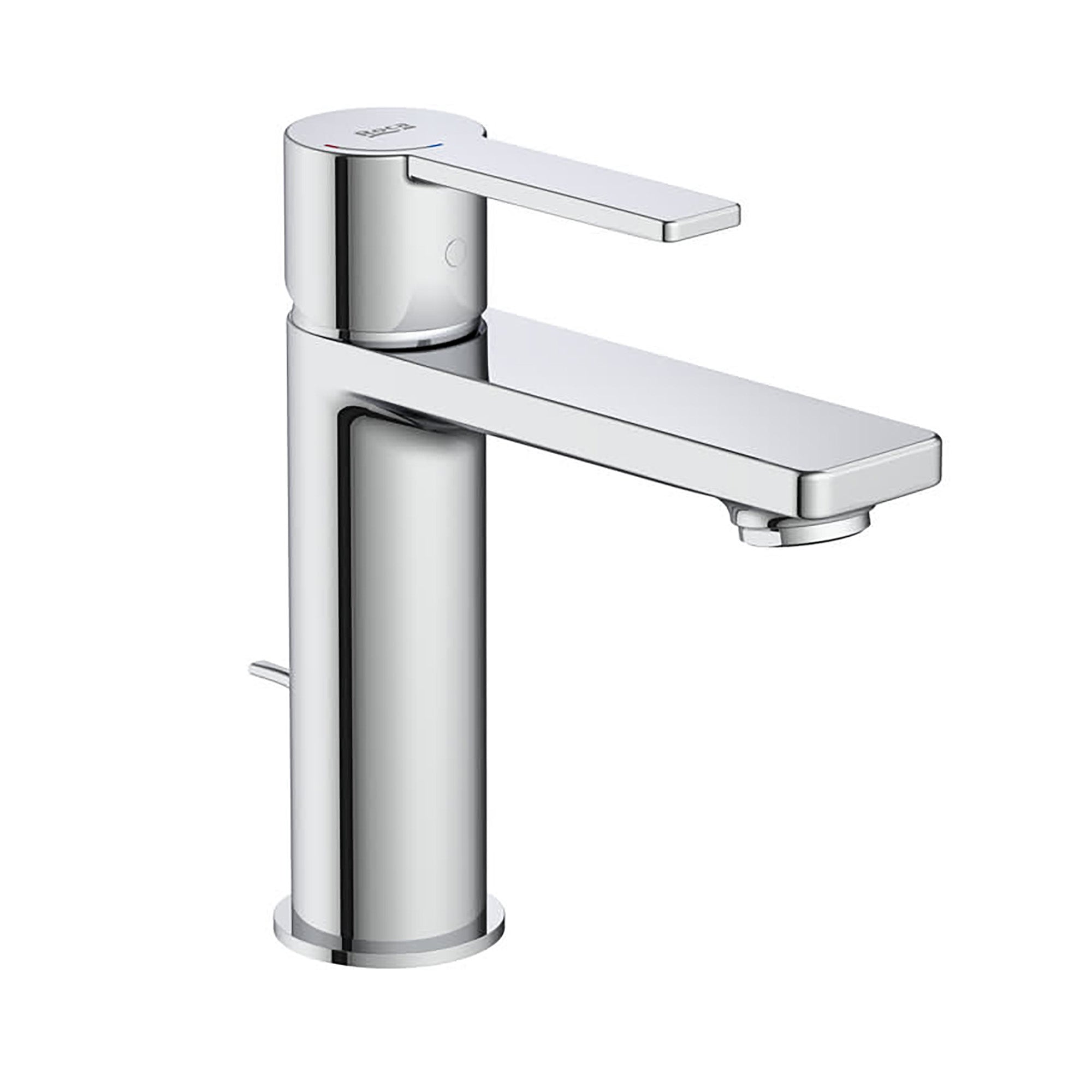 Roca Targa Cold Start Small Basin Mixer Tap with pop-up waste Chrome