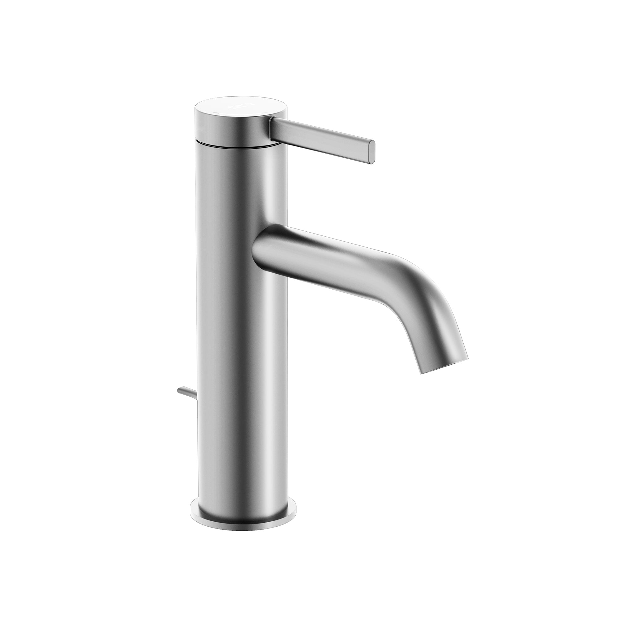 Roca Ona Basin mixer Tap with pop-up waste, Cold Start Stainless Steel
