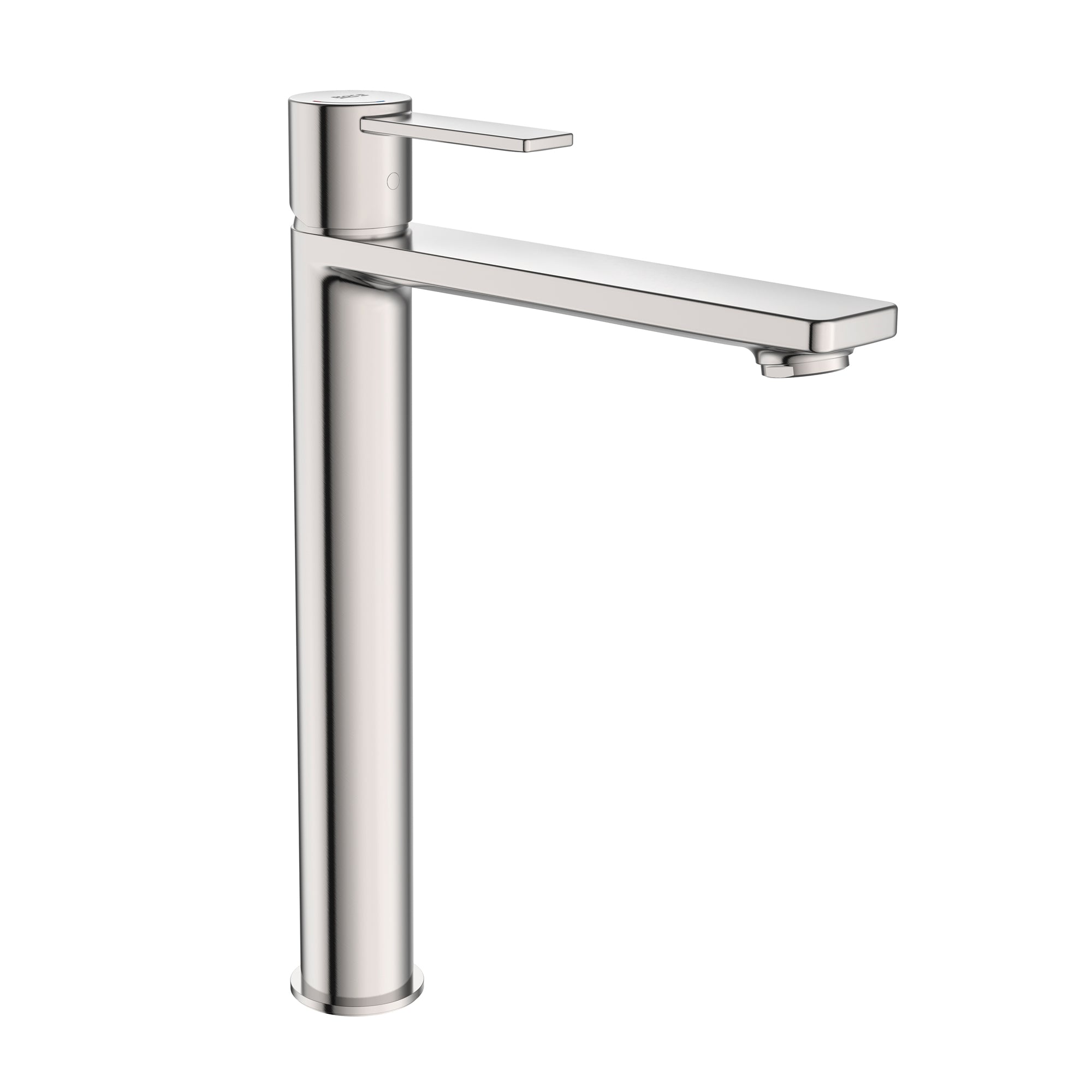 Roca Targa Basin mixer Tap with smooth body Cold Start XL-Size Stainless Steel