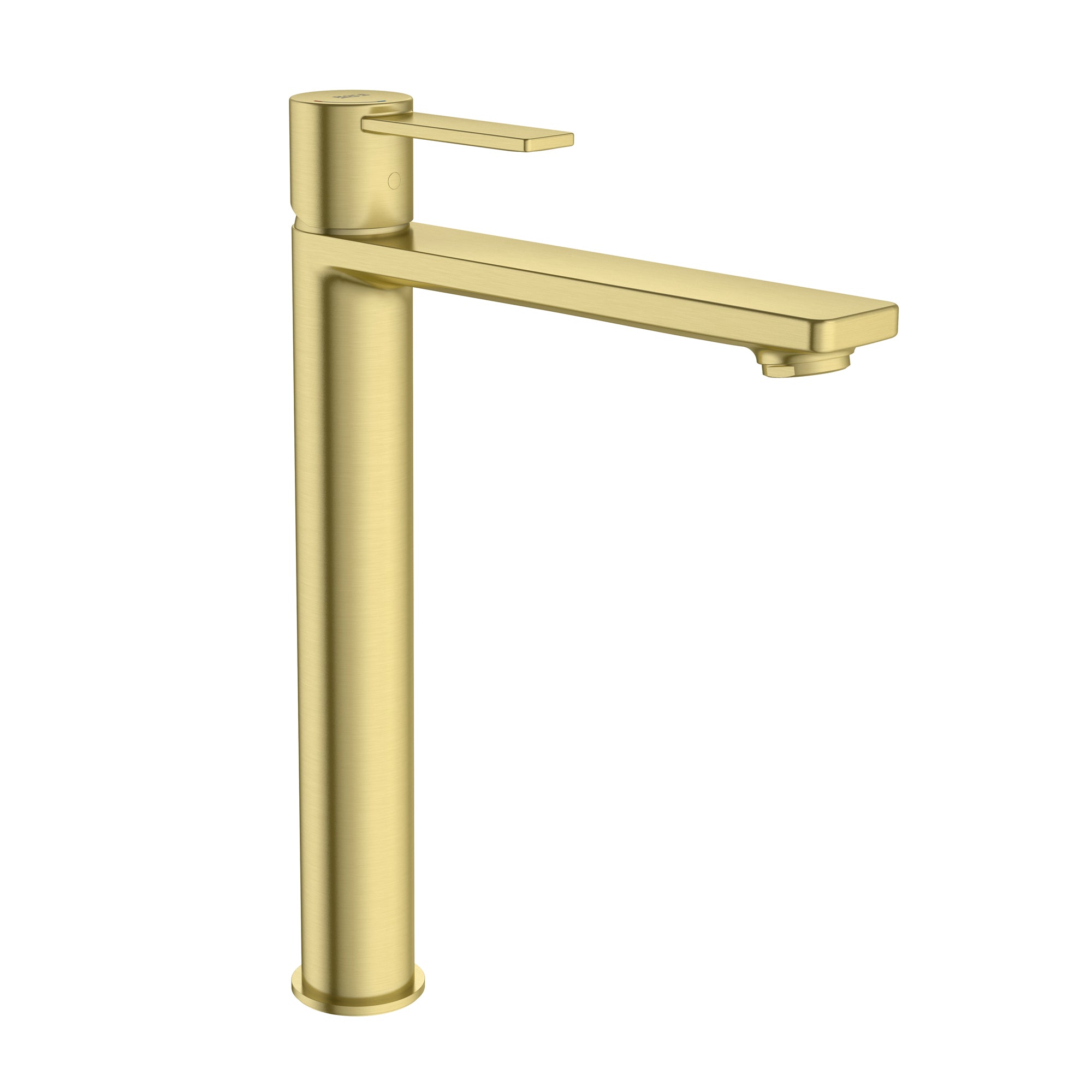 Roca Targa Basin mixer Tap with smooth body Cold Start XL-Size Brushed Brass