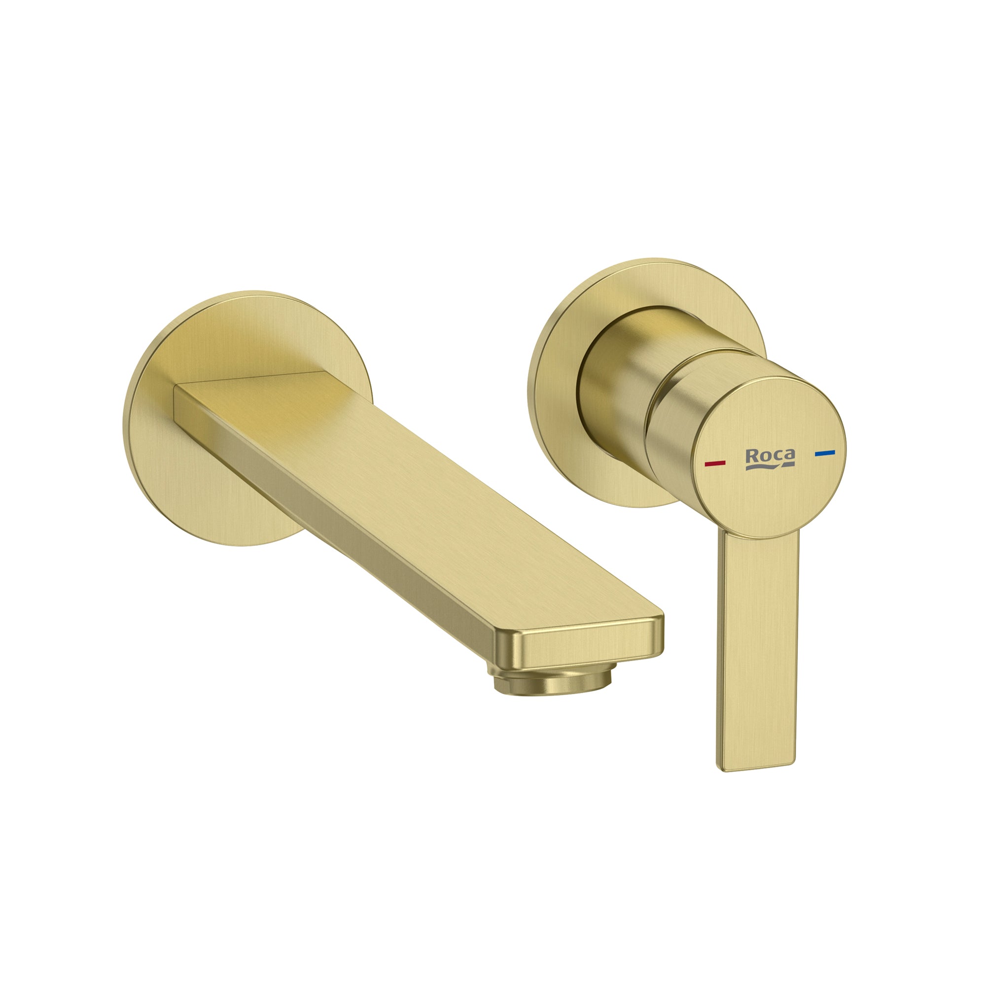 Roca Targa Built-in basin mixer Tap Brushed Brass. Universal built-in body required A5E3503..0. Pop-up waste not included.
