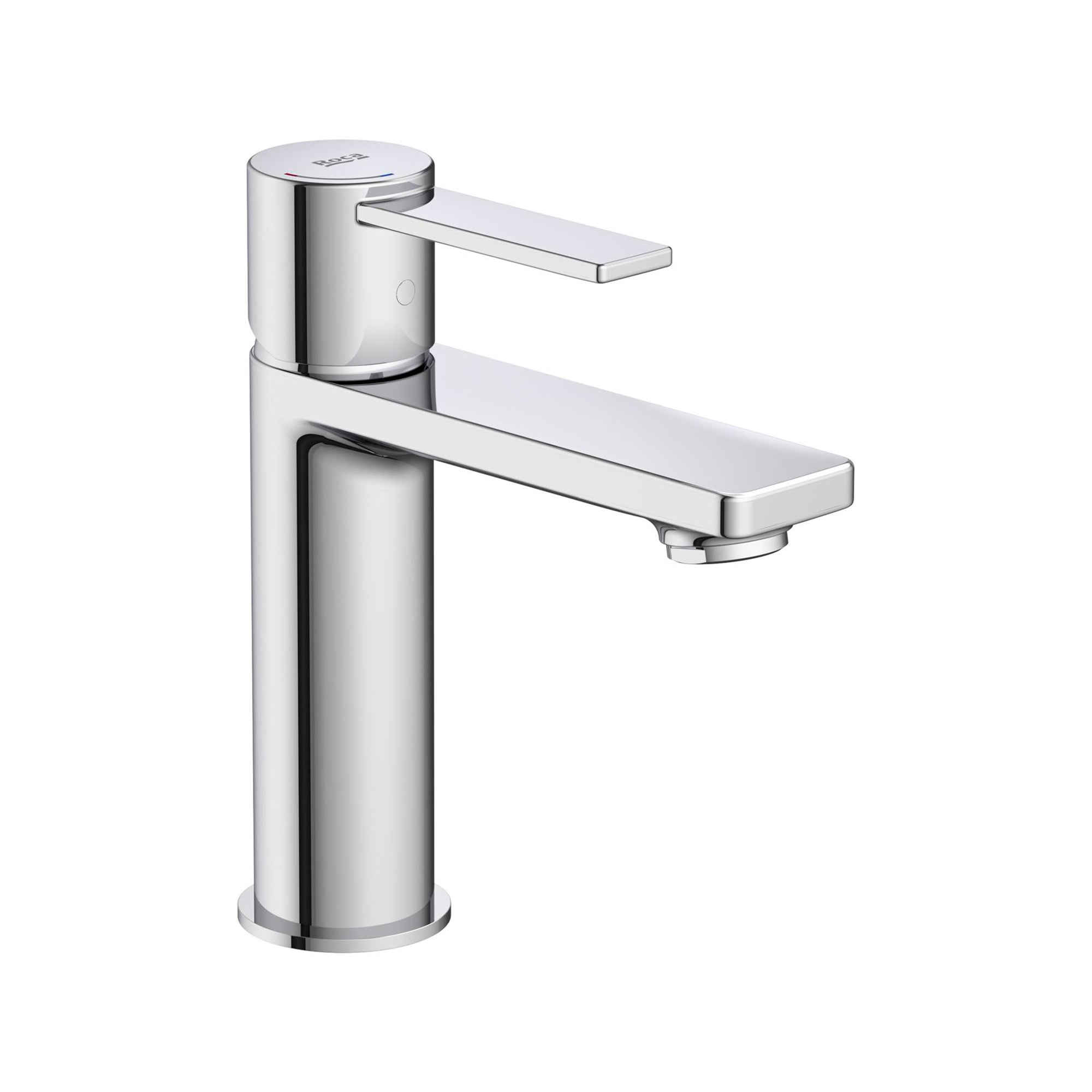 Roca Targa Basin mixer Tap with smooth body and 1/2" tails inc click clack waste Cold Start S-size