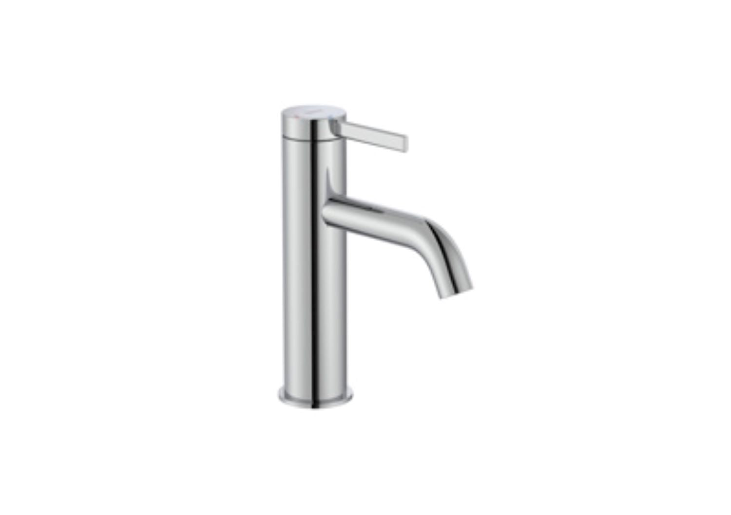 Roca ONA Smooth Body Basin Mixer Tap & Click Clack Waste Cold Start Chrome