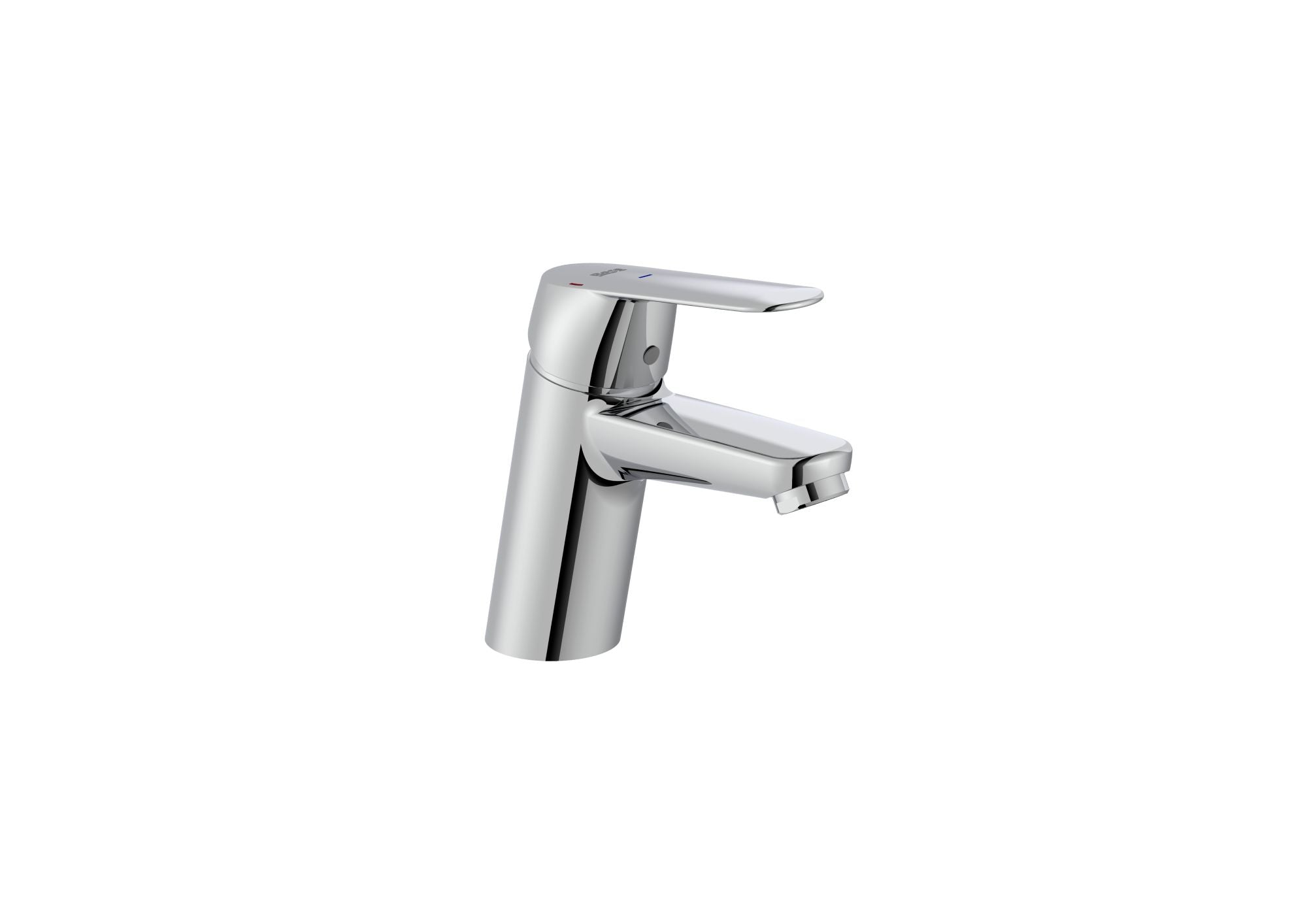 Roca Alfa Smooth Body Basin Mixer Tap 1/2In Flexible Tails
