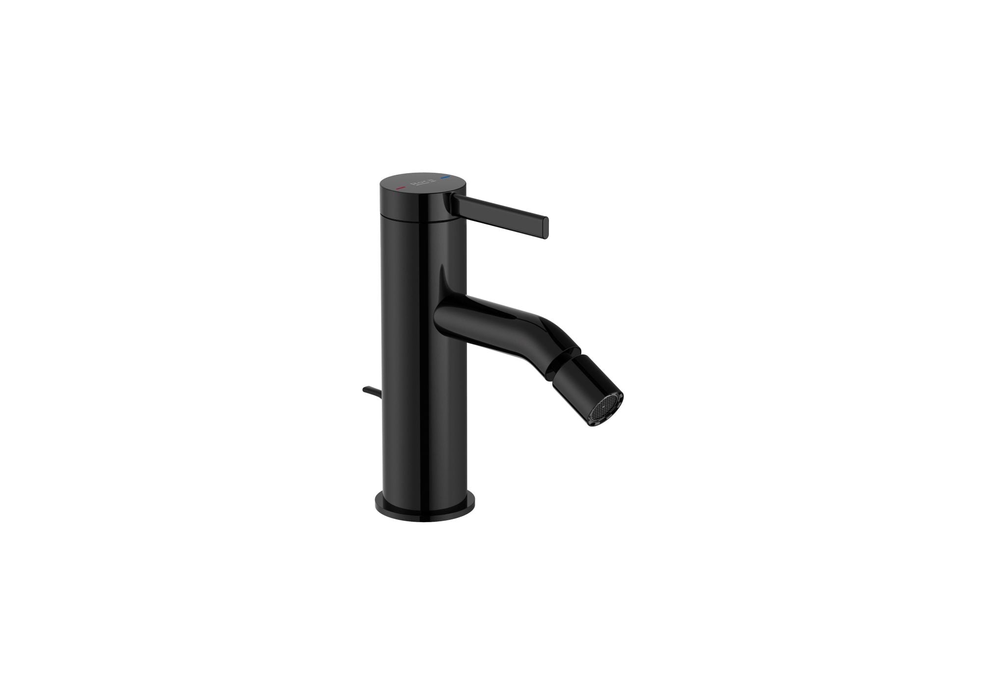 Roca Ona Bidet mixer with pop-up waste Titanium Black
