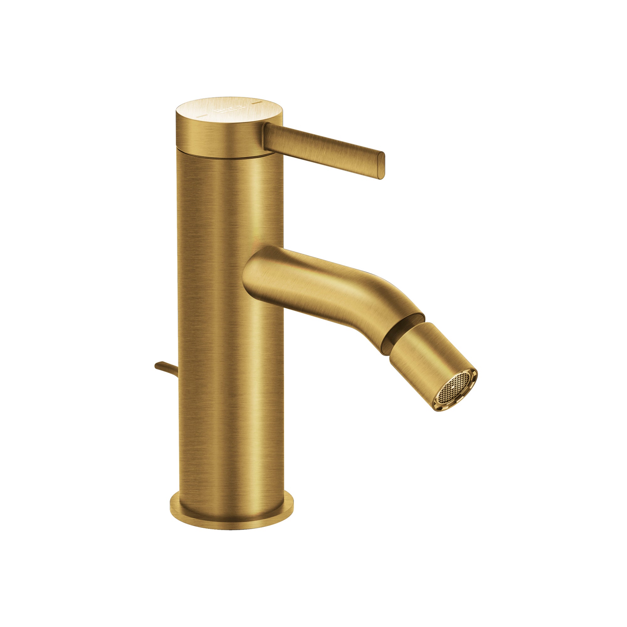 Roca Ona Bidet mixer with pop-up waste Brushed Brass