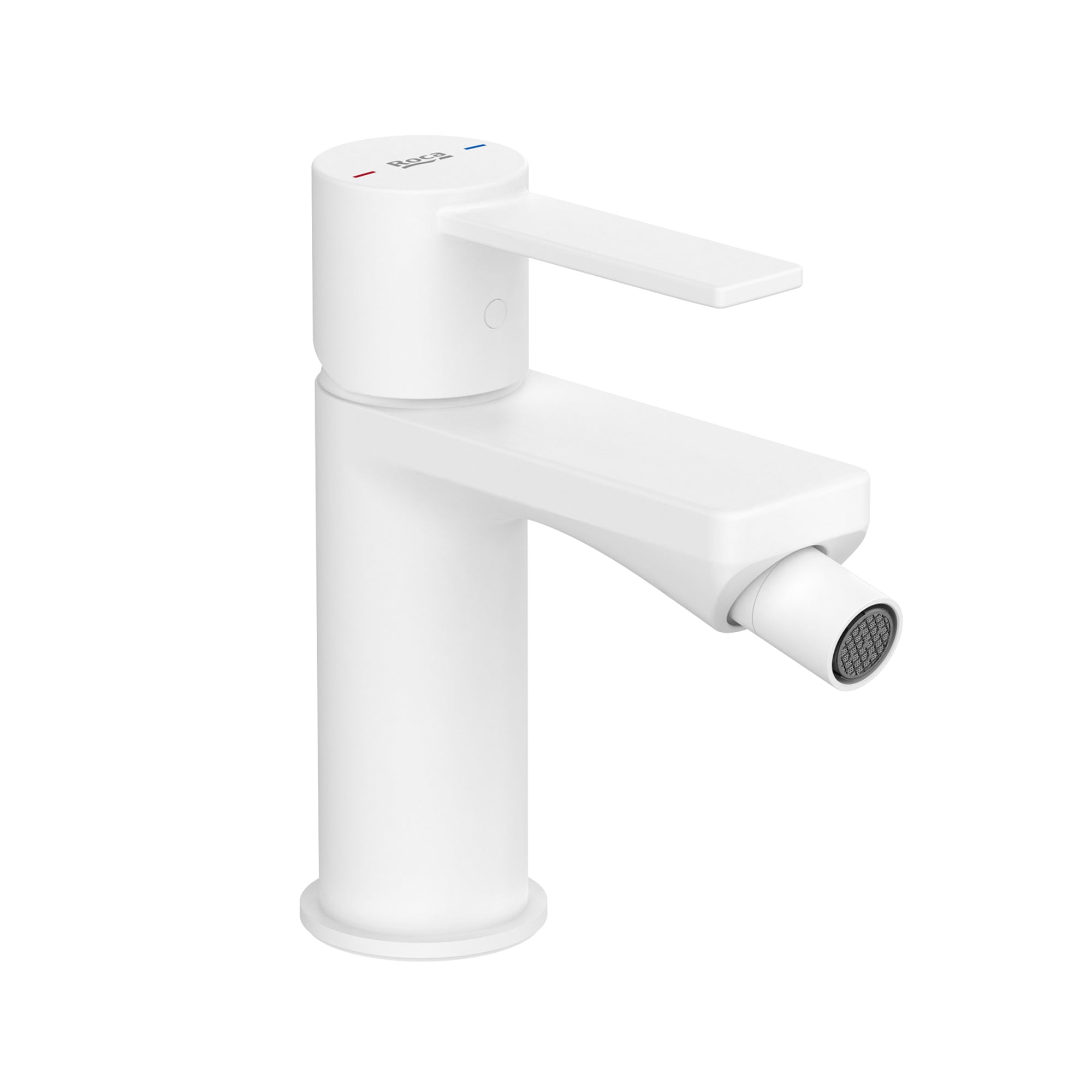 Roca Targa Bidet mixer Tap with smooth body Matt White