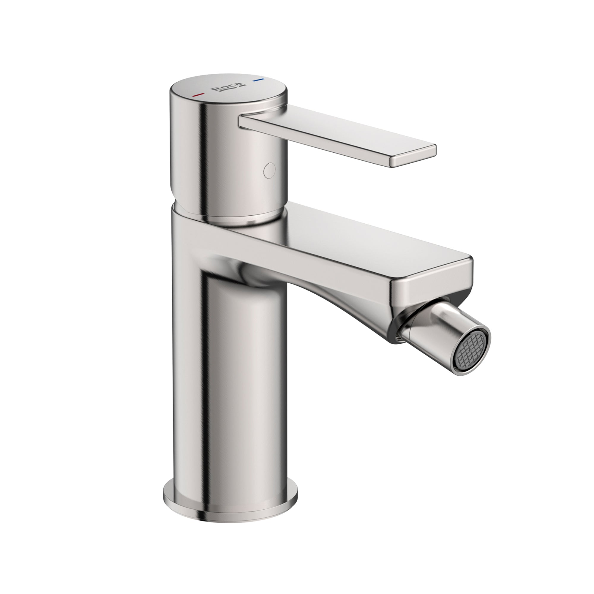 Roca Targa Bidet mixer Tap with smooth body Stainless Steel