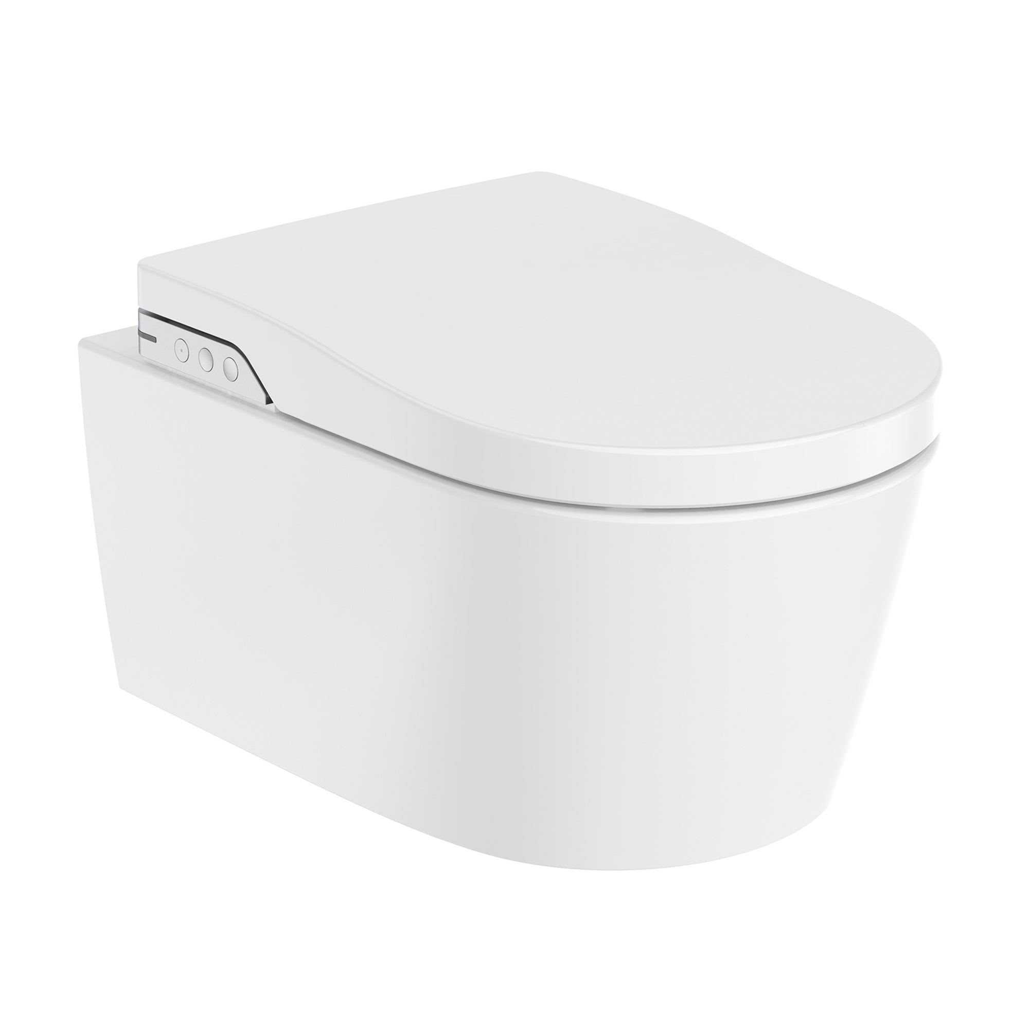 Roca In-Wash Inspira Rimless Wall-Hung Smart Toilet With Horizontal Outlet White