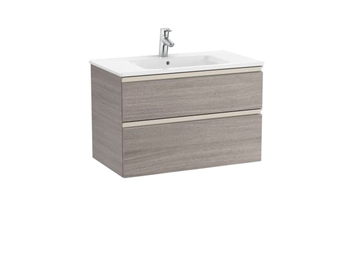 Roca Unik The Gap 2 Drawer Vanity unit 800mm City Oak