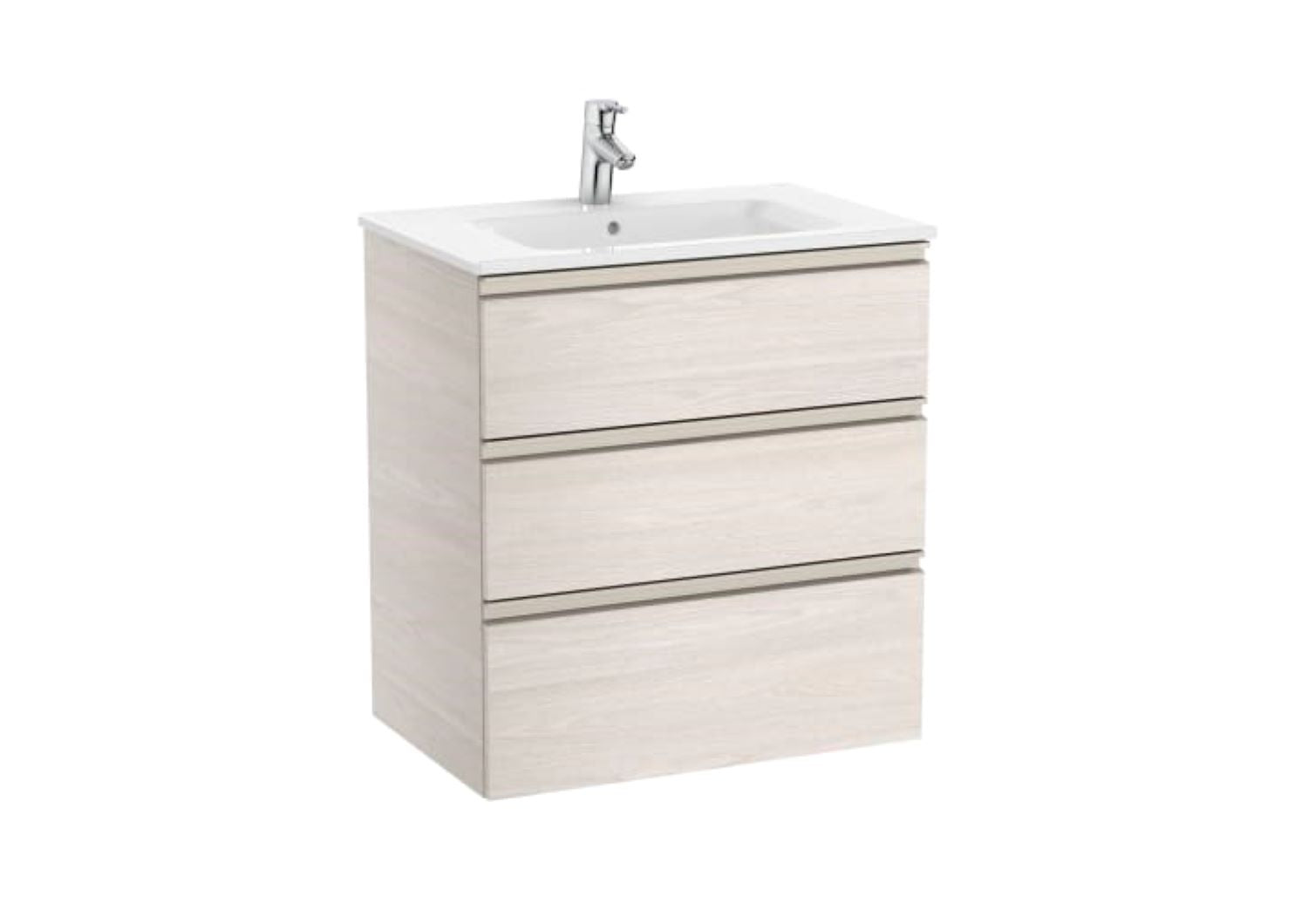 Roca Unik The Gap Vanity Unit 3 Drawers 700mm City Oak