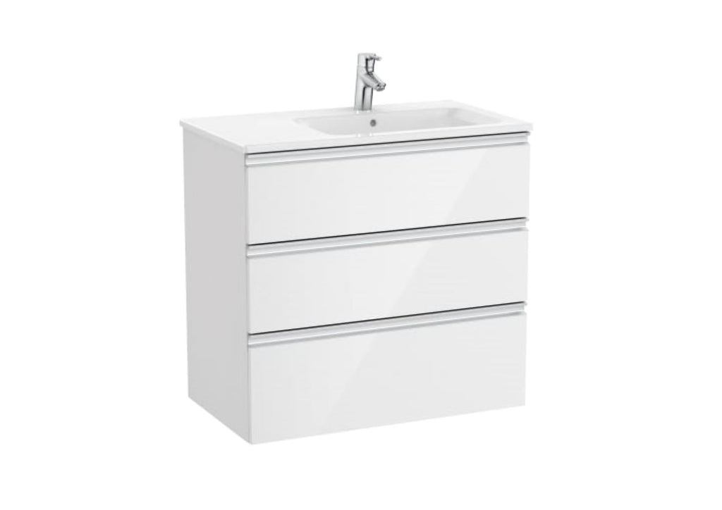 Roca Unik The Gap Vanity Unit 3Drawer Right Hand 800Mm Glwh