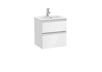 Roca Unik The Gap Compact 2 Drawer Vanity Unit 500mm Gloss White
