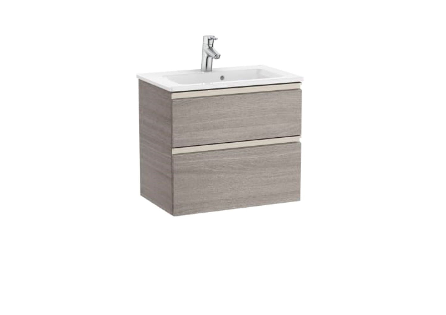 Roca Unik the Gap Compact 2 Drawer Vanity Unit 600mm City Oak