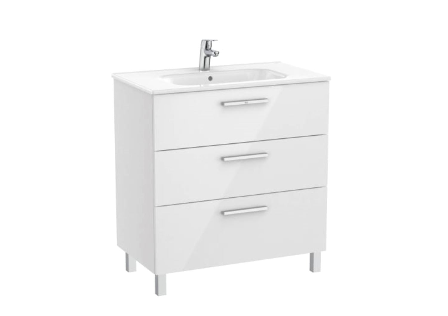 Roca Unik Victoria Basin Unit 3Drawer 800mm GLWH